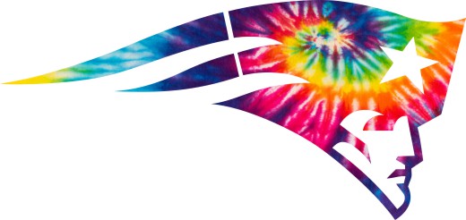 New England Patriots rainbow spiral tie-dye logo vinyl decal